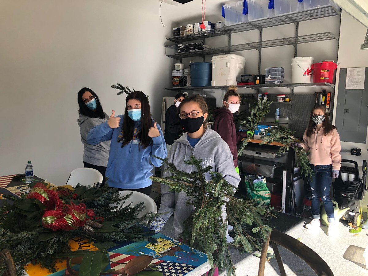 NCL_Milton's tweet photo. Making Swags for Rally https://t.co/EW0lS9keWQ
