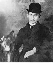 32/ Franz Kafka with his dog