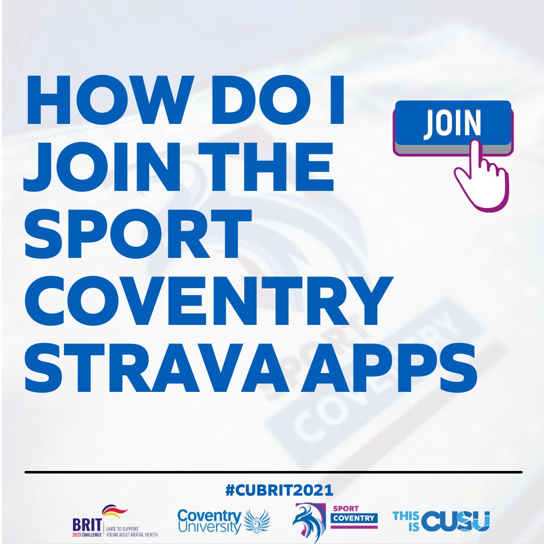 sport_coventry's tweet image. HOW DO I JOIN THE SPORT COVENTRY STRAVA APPS?
•
Easy and quick process;
- Download the Strava App via your devices AppStore/Google Play Store etc.
- Log in to Strava or Create an account
- Join our Sport Coventry Strava Clubs - Link is in our bio! 🚴🏽‍♂️ 🏃🏽‍♀️
•
#CUBRIT2021 #WeAreBlue