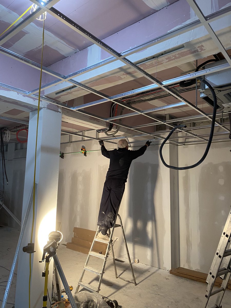 Starting suspended ceiling install <a href="/peterbourough/">peter bourough</a>                                 wjinteriors.co.uk