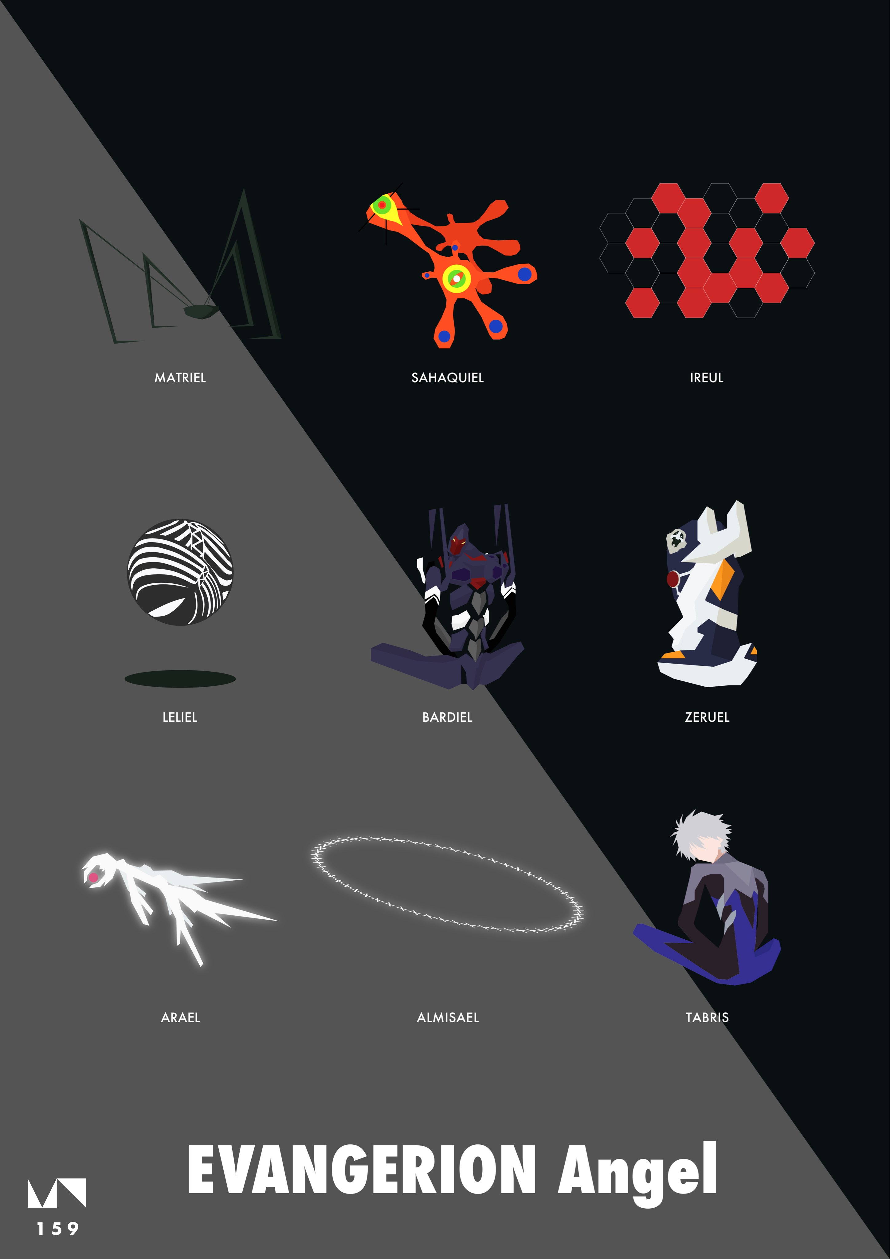 ナンリ Omoimegurasu 在 Twitter 上 ポスターデザイン159日目 シン エヴァンゲリオン劇場版 後ろ振り向き縛り 使徒編 エヴァ エヴァンゲリオン 使徒 Angel サキエル ゼルエル 渚カヲル アダム リリス Eva Evangelion Illustration Illust