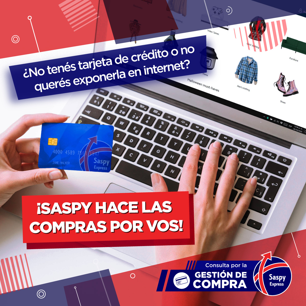 SaspyExpress's tweet photo. ¡Que no se te escapen las ofertas por no tener tarjeta, Saspy hace las compras por vos!

¡Envianos un mensaje y te decimos como!

#ComprasOnline #CompramosPorVos #SaspyTeLoTrae https://t.co/5HFoUfO8l7
