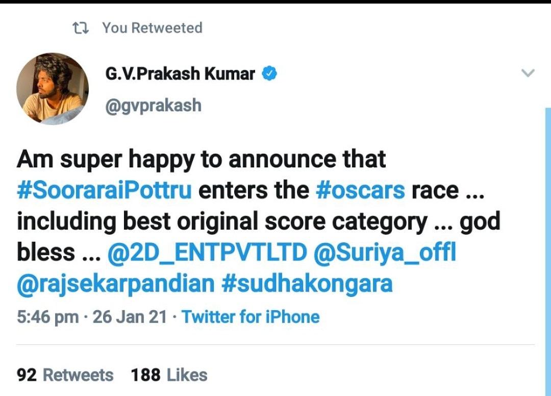 Barathsurya17's tweet photo. Mass thalaiva 

#Oscars #oscarssooraraipottru #Suriya #nadipinnayagan 
#vaadivasal #suriyasivakumar #Suriya40 https://t.co/rqCCGw64PV