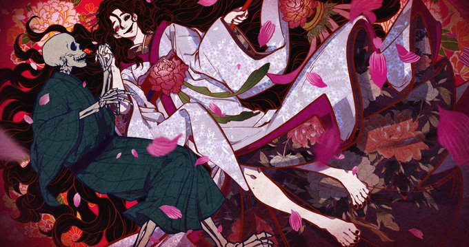 牡丹灯籠のtwitterイラスト検索結果