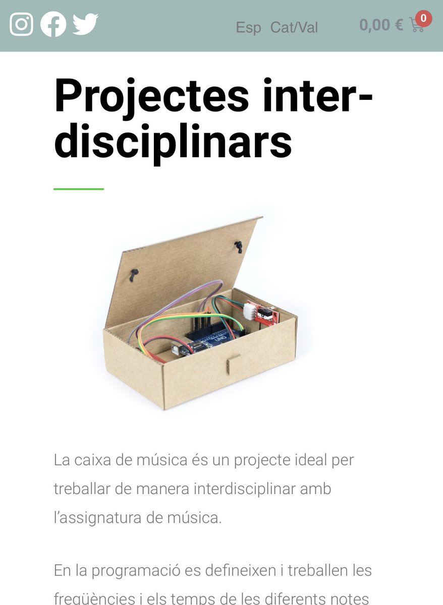 inputmakers's tweet photo. Recordeu que tenim projectes per treballar de forma interdisciplinar per àmbits o amb diferents assignatures 🤖🎶🌲 Feu-li una ullada en aquest link https://t.co/Sm16V3N33C… #educació #ESO #makersgonnamake #robotica #roboticaeducativa #stem #secundaria #arduino #diy https://t.co/ynxUthiyBY