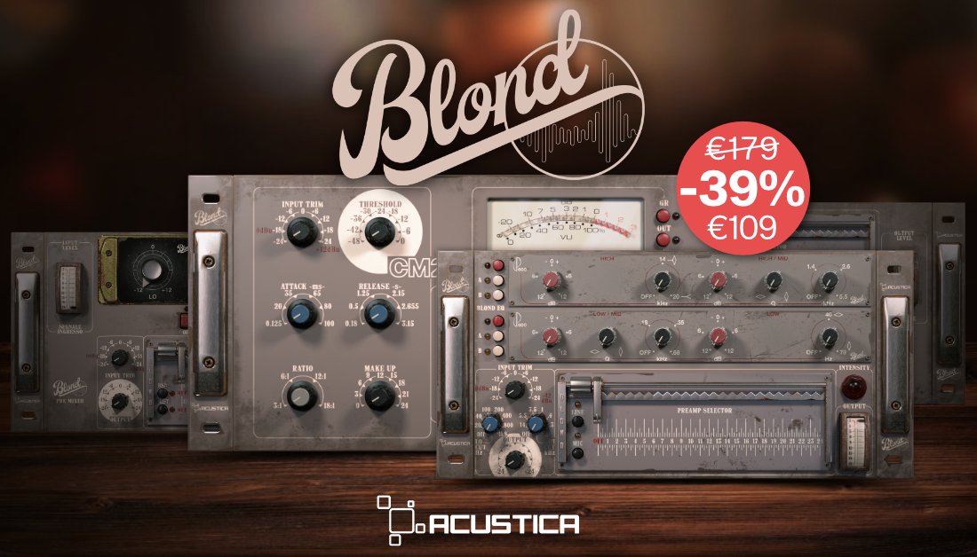 AcusticaAudio's tweet image. We are excited to introduce Blond! An out-of-the-ordinary 4-plugin suite that overflows with mojo. Embark on a sonic journey through the Bel Paese of yesteryear and bestow the vintage Italian 🇮🇹 touch on your mixes 🎛️ acustica-audio.com/store/products…
#acusticaaudio #new #plugin #analog