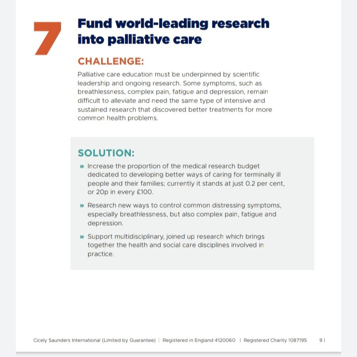 The UK's national medical research budget allocates only 20p in every £100 (read that again!) to palliative & end of life care. We need to address this lack of parity and esteem for an area of healthcare that affects us all.
