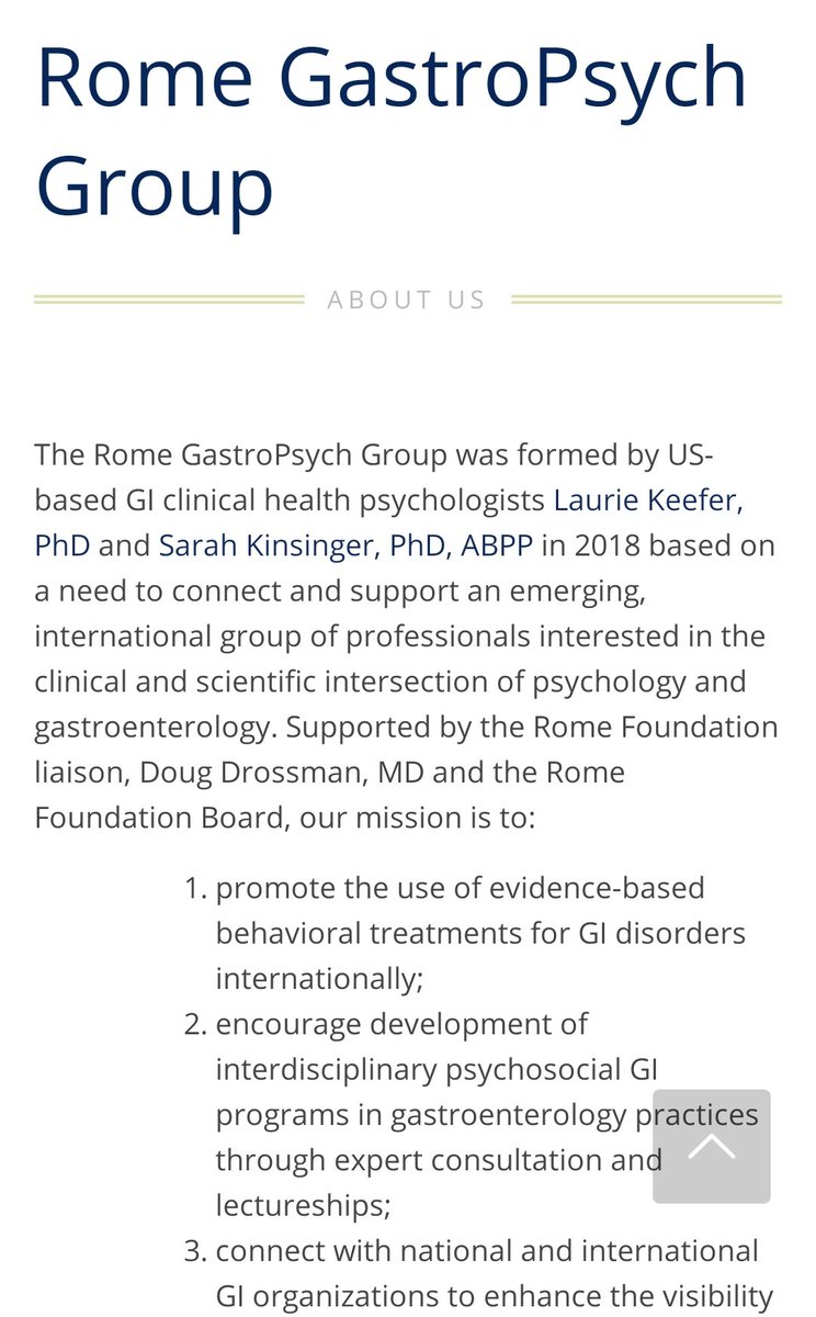 For more info on  @RomeGastroPsych group, see their website  @drlauriekeefer  @DrKinsinger  #gastropsych  #psychology
