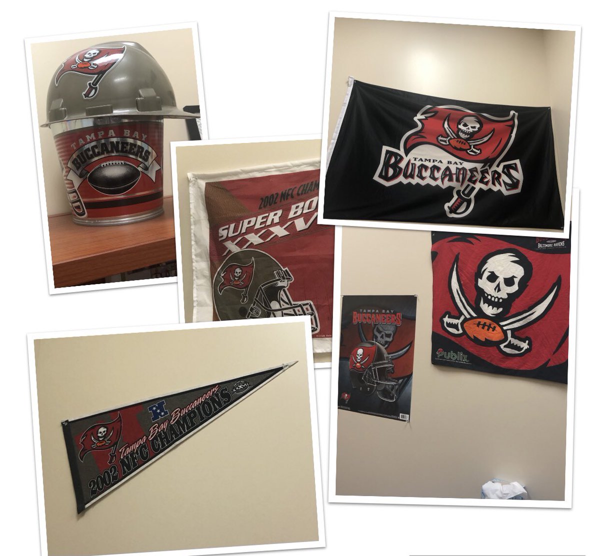 SilvermMarcus's tweet photo. @Buccaneers looking forward to adding more items to my office. Let’s go Bucs. #Buccaneers @TomBrady @PewterReport #SuperBowlLV #SuperBowlXXXVII. https://t.co/rlqoAeGAg3