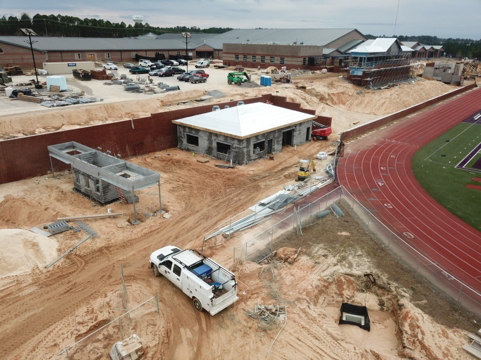 contract1984's tweet photo. Things are really starting to take shape over at Ridge View High School football stadium!  Stay tuned for more exciting changes to this soon-to-be amazing athletic complex! 
.
#contractconstruction #webuildschools #webuildstadiums #stadiumconstruction https://t.co/57bQXj3DI6