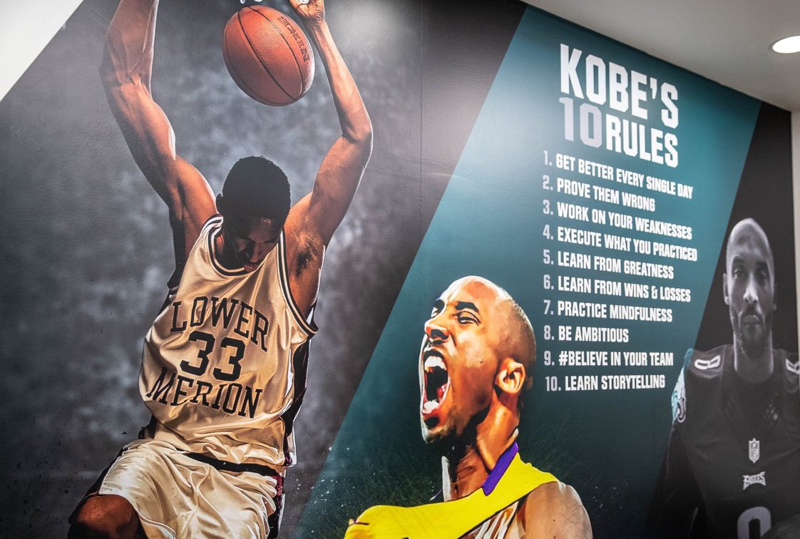 KOBE BRYANT’S 10 RULES

1. Get better every single day
2. Prove them wrong
3. Work on your weaknesses
4. Execute what you practiced
5. Learn from greatness
6. Learn from wins and losses
7. Practice mindfulness
8. Be ambitious
9. Believe in your team
10. Learn storytelling