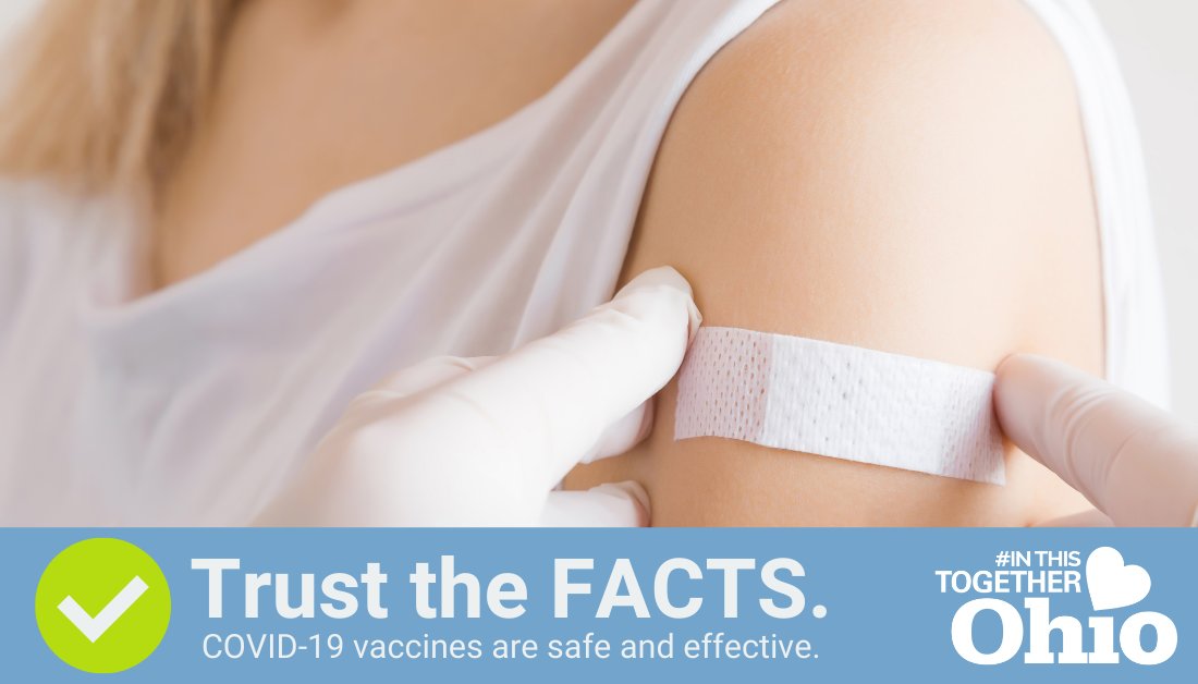 GovMikeDeWine's tweet photo. Trust the Facts: There is no way to know how COVID will affect you, even if you are not at an increased risk for severe complications. Vaccination helps protect you by allowing your body to create an antibody response. 

More vaccine facts ➡ https://t.co/wfQjyt4uvD https://t.co/hdPpxki28N