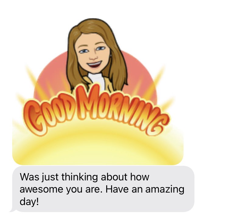 I got this text today from an amazing colleague that I don’t have the privilege to work with on a daily basis! What a great way to start a Tuesday!!! 🥰
