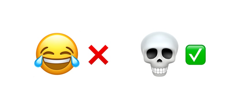On TikTok you risk being called a boomer for using A common alternative:  https://blog.emojipedia.org/what-happens-in-the-tiktok-comments/
