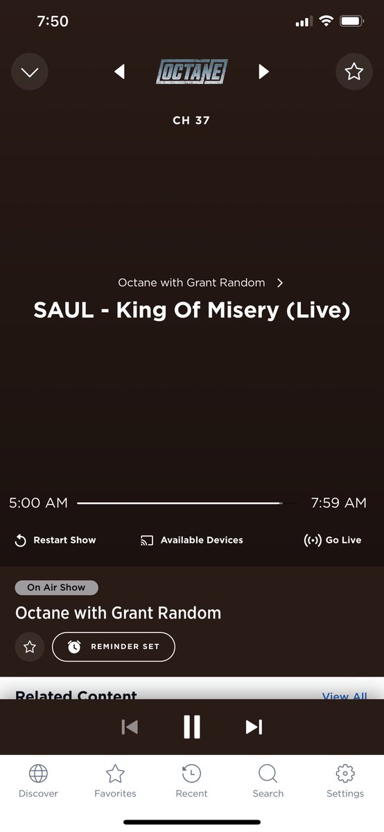 Ruth69316820's tweet image. Thanks @GrantRandom the #Equals love to hear @saulband #KingofMisery on @SXMOctane any time of the day and on #Biguns ❤️❤️❤️❤️
