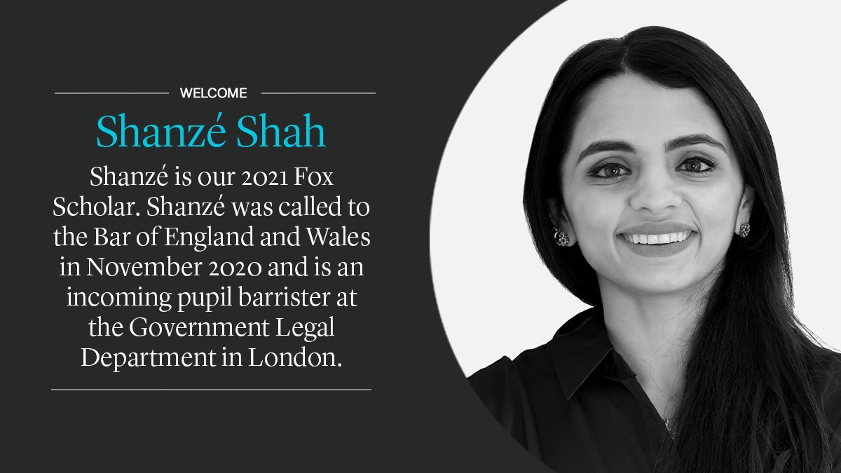 LencznerSlaght's tweet photo. We’re looking forward to a great year with our Fox Scholar, @ShanzeShah! Welcome, Shanzé! https://t.co/DBG3dQxQrb