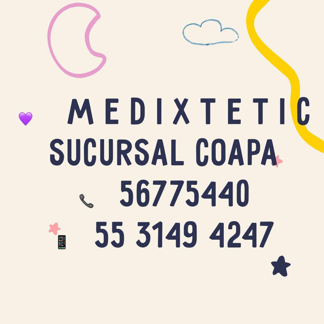 medixtetic1's tweet photo. 💜 M e d i x t e t i c • Sucursal Valle
📞Tel 70903093 y 70903092
📱WhatsApp: 55 4885 9102

💜 M e d i x t e t i c • Sucursal Coapa 
📞56775440
📱WhatsApp: 55 3149 4247 https://t.co/0wA0UOmIoU
