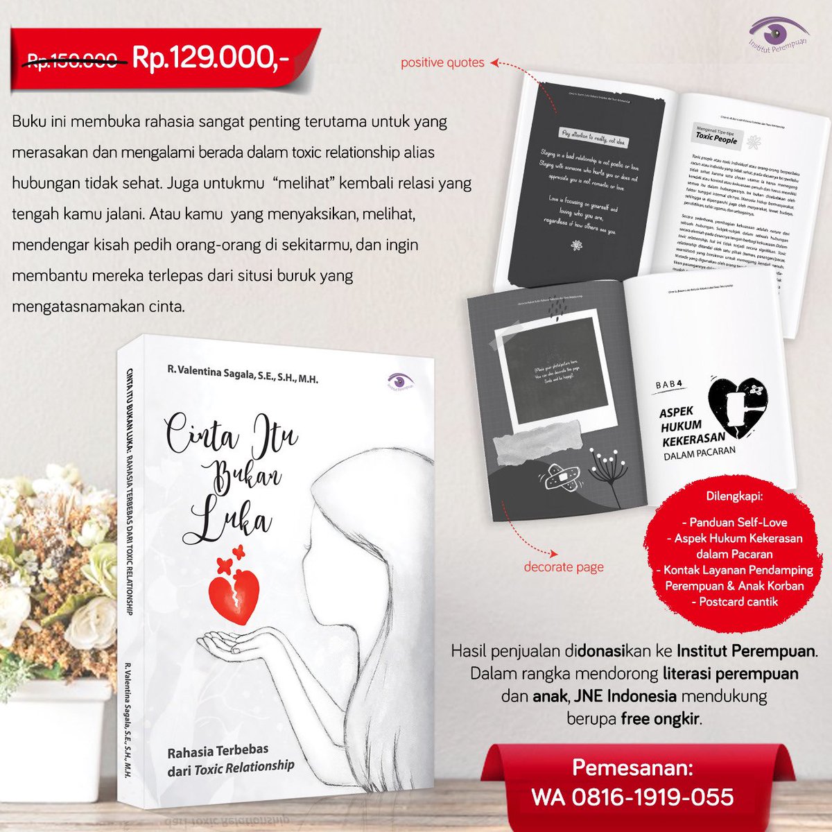 Sahabat @ValentSagala menulis buku dengan topik ciamik. Valentina ini praktisi hukum dan penulis berwawasan feminis.
Not your average “online feminist”, she’s much more, w/ years of experience in grass roots dealing with women issues. Sale profit is dedicated for @Instperempuan https://t.co/0q8Q421nXo