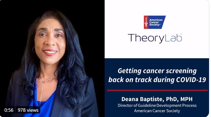 ParsippanyMSABC's tweet image. COVID-19 has led to a substantial decline in cancer screening and will likely exacerbate existing disparities.

Dr. Deana Baptiste joined the #TheoryLab podcast w/ Susanna Greer to talk about why cancer screening remains a public health priority. View on podcasts.apple.com/us/podcast/get…