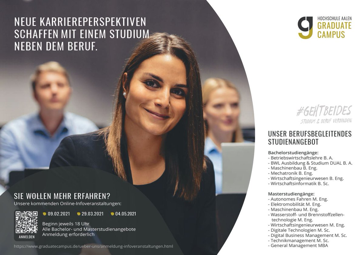Für Berufstätige &amp; Quereinsteiger: Inhalte Deiner beruflichen Tätigkeit sind anrechenbar. Jetzt weiterqualifizieren und Jobchancen steigern. #gehtbeides Studium &amp; Beruf verbinden #weiterbildung #bachelor #studium #Karriere