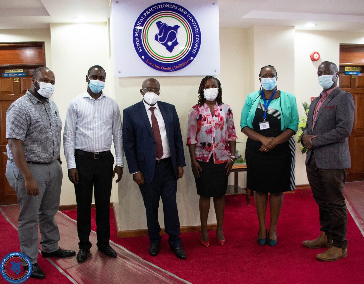 Kenya Medical Practitioners and Dentists Council (@kmpdcofficial) on Twitter photo KMPDC CEO Daniel Yumbya today held a meeting with <a href="/KenyaMedics_KMA/">Kenya Medical Association</a> officials to discuss professional indemnity cover for doctors in non-clinical practice and self-regulation for professional associations on the determination of cases of medical malpractice. KMPDC CEO Daniel Yumbya today held a meeting with <a href="/KenyaMedics_KMA/">Kenya Medical Association</a> officials to discuss professional indemnity cover for doctors in non-clinical practice and self-regulation for professional associations on the determination of cases of medical malpractice.