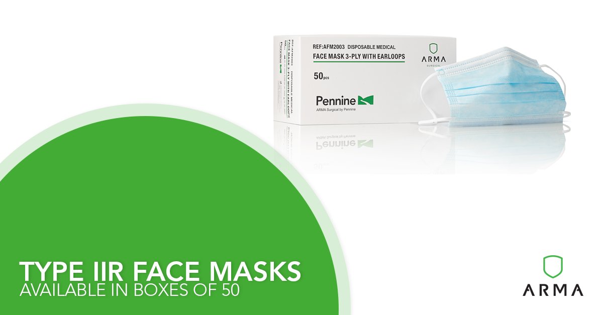 ARMA_Health's tweet photo. Our Type IIR Medical Face Masks are proving extremely popular this month. The high bacteria filter capacity reduces the inflow of possible infectious particles whilst also allowing you to breath.
🛒https://t.co/ZR5aOPAf0R
#TypeIIR #FaceMasks #CovidUK #COVID19 https://t.co/1R4a2JMJsD