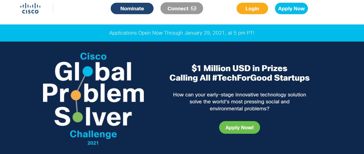 John Wong (He/Him) (@uptownjwong) on Twitter photo CALLING ALL #techforgood #startups, #entrepreneurs, #innovators and #students!: <a href="/Cisco/">Cisco</a> Global Problem Solver Challenge 2021, with $1 Million USD in prizes!!! cisco.innovationchallenge.com/cisco-global-p… cc. <a href="/brilliant_labs/">Brilliant Labs / Labos Créatifs</a> <a href="/CivicTechSJ/">Civic Tech Saint John</a> CALLING ALL #techforgood #startups, #entrepreneurs, #innovators and #students!: <a href="/Cisco/">Cisco</a> Global Problem Solver Challenge 2021, with $1 Million USD in prizes!!! cisco.innovationchallenge.com/cisco-global-p… cc. <a href="/brilliant_labs/">Brilliant Labs / Labos Créatifs</a> <a href="/CivicTechSJ/">Civic Tech Saint John</a>