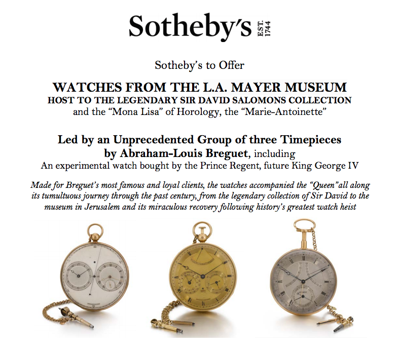 4/כרגע בג״ץ נתן ארכה עד סוף החודש והמו״מ על מכירה מוגבלת של חפצים מהאוסף נמשך. אבל אם ניגרר עוד ועוד זה יהיה רע מאוד. החפצים חייבים לחזור לירושלים כפי שתבע נשיא המדינה. כאן מקומם, זה היה רצון התורמת ורה סלומונס שהורישה הון כדי לבנות מוזיאון בירושלים לא כדי למכור שעונים לעשירי תבל