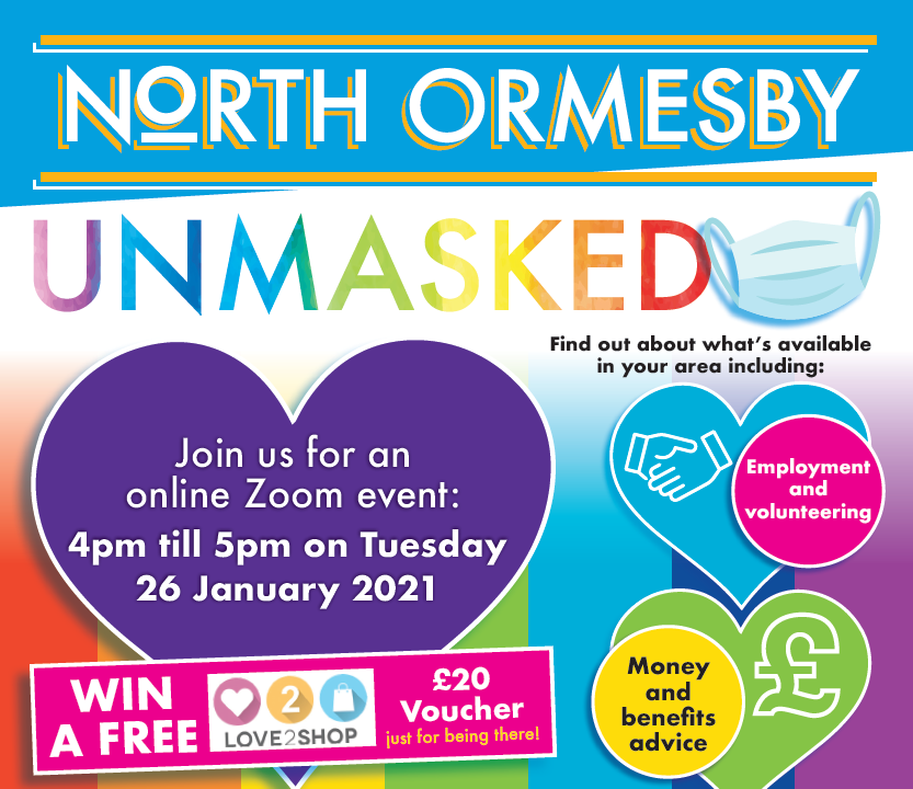 The countdown's on - the North Ormesby unmasked Zoom event kicks off at 4pm today, so there's still time to sign up for this special event.

You could even win a prize - just for being there! 

Register for this special Zoom event at: orlo.uk/s63zI