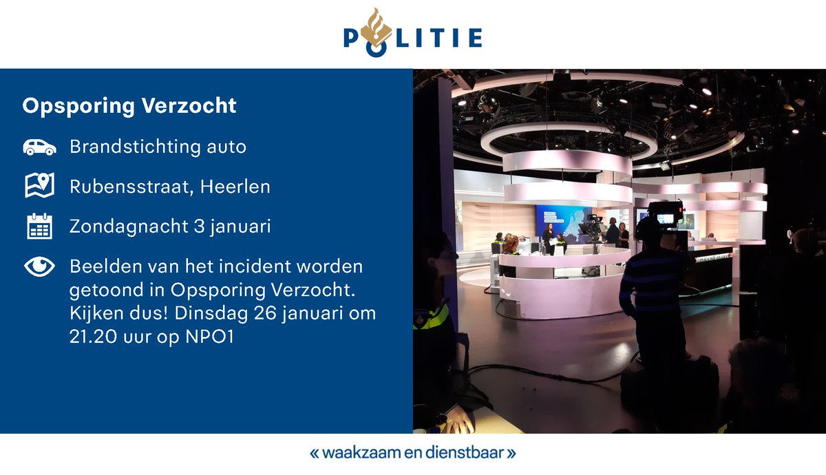 Naast het onderzoek van #Venlo, zal er vanavond in @opsporing_tv ook aandacht zijn voor een brandstichting die begin januari in #Heerlen plaatsvond.