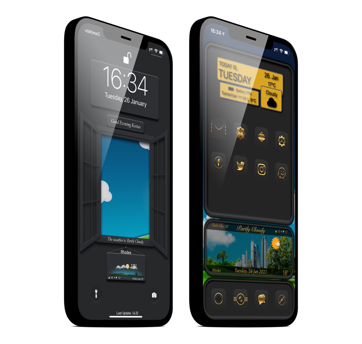 kostasrodos29's tweet photo. Night set up !
#liveweather by @thewaytozion
#weather by @mauibernardi
#Widgy originally by @sulejmanagich
#Theme by @KryptoNupe
#Wallpaper
#screenmakerpro by @scriptableapp
#Iconboard by @_darioroa
#clearspaces by @ClearSpaces_
#nojailbreak
#iphone12ProMax https://t.co/4XDtyqDgsB