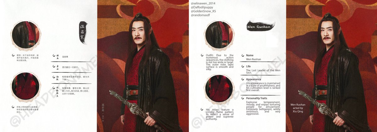 16wen ruohan character sheet and costume description