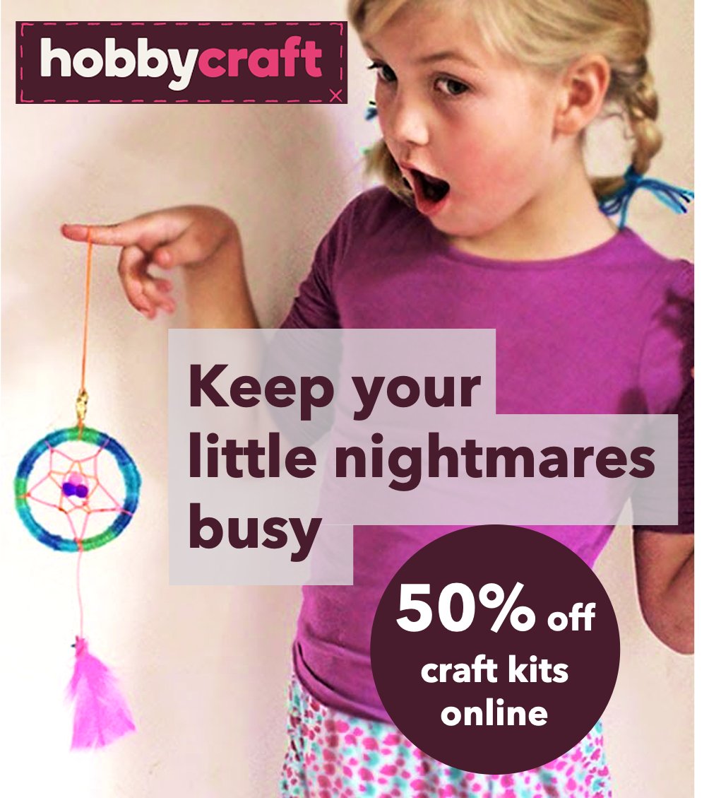 _HB_writes's tweet photo. One Minute Brief of the Day:
Advertise #Dreamcatchers
@OneMinuteBriefs 

Every WFH parent's dream...
@Hobbycraft https://t.co/KnEADQIdUC