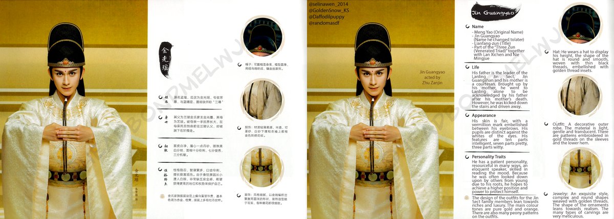 19jin guangyao character sheet and costume description