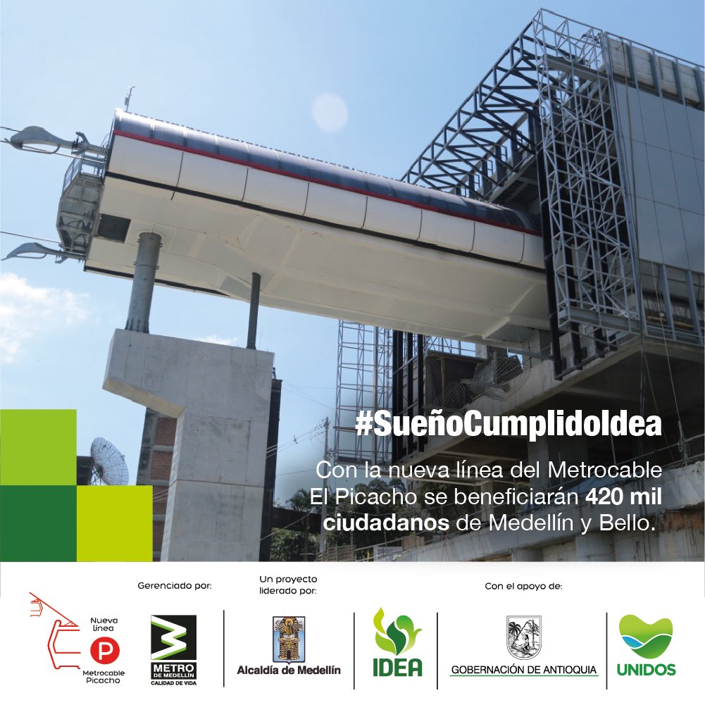 IDEA_Antioquia's tweet photo. 🚡💚 ¡Somos la #BancaAliada para el Metro de Medellín, la Alcaldía de Medellín y la Gobernación de Antioquia! 

#SueñoCumplidoIDEA https://t.co/kAdLzJt1T2