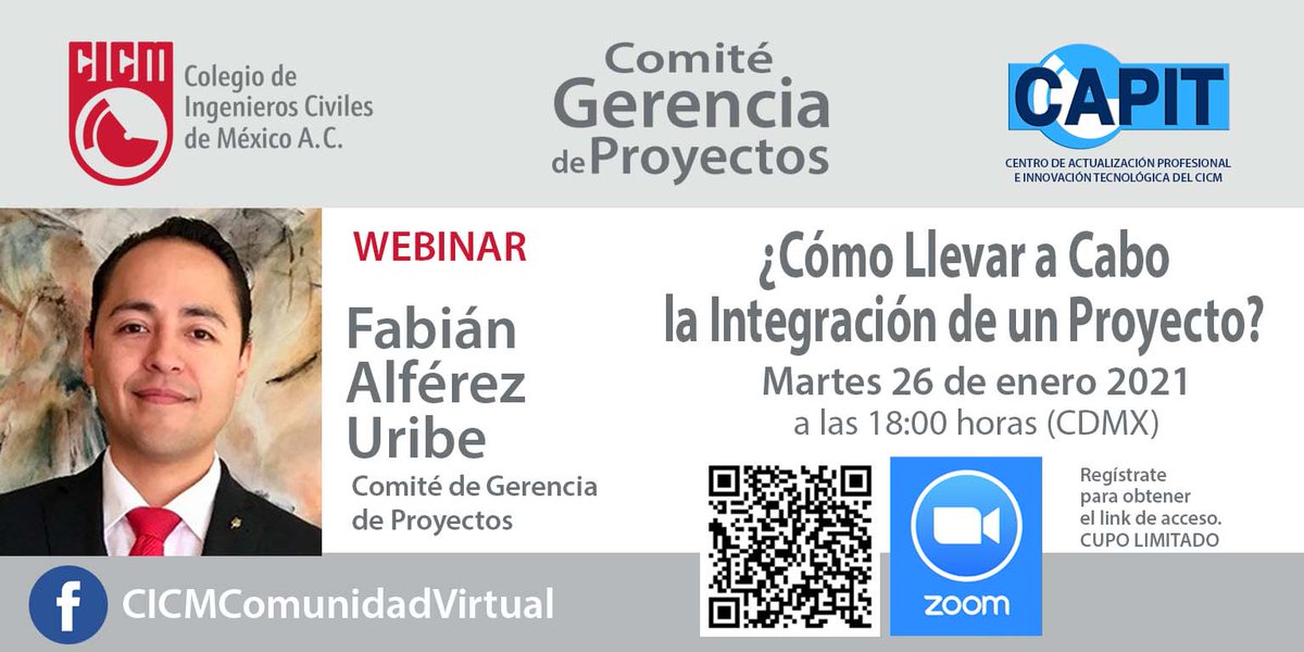CICMoficial's tweet photo. Identificar, definir, combinar, unificar y coordinar los diversos procesos y actividades. Son sólo unos pasos que se deben seguir para conseguir la correcta “Integración de un Proyecto”. Regístrate aquí: https://t.co/Vzp6XDmSfT #CupoLimitado #LaVozDeLosComités @CapitOficial https://t.co/p5uJBk3WOS
