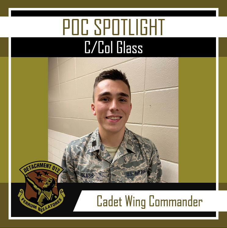 det012's tweet photo. Our first POC Spotlight of the semester is our Spring ’21 Cadet Wing Commander – the one and only, C/Col Glass! C/Col Glass is in his third year at Montevallo, majoring in Math (on purpose). His hobbies include running, playing basketball, golf, and doing anything outdoors! https://t.co/pJTMvvJT6G