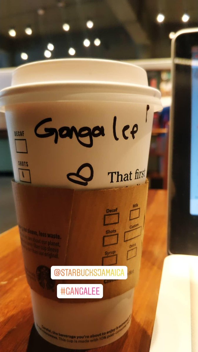 MarioEvon's tweet photo. If you ain't using fun names @StarbucksJAM then why even bother to go?! 😏

#Gangalee #Ganstalee #CallMeIf https://t.co/VG638E9NLd