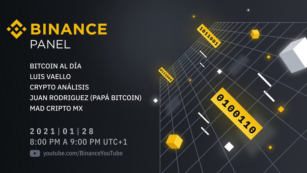 BinanceLATAM's tweet photo. 📢 ¡#BINANCE PANEL! ¡No te lo pierdas!

Invitados: 
@TradeOnFire @george28lw @juanbiter @mattunchi @luisvae 

 🎁 Sorteo de 4x50$
- RT+Like 
- Comenta una pregunta para los invitados

👉🏼  A través de: https://t.co/M7YwY4VqjC 

🕖 
🇪🇺 20h
🇦🇷 16h
🇨🇱 16h
🇻🇪 15h
🇨🇴 14h
🇲🇽 13h https://t.co/5zOikztf3y