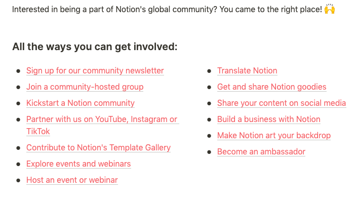  @NotionHQ is a fantastic example of a thriving community. They've made it super easy for people to engage with them.