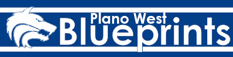 PWSHWolves's tweet photo. What’s Happening at Plano West?  Check out Blueprints!
Blueprints is the student-created newspaper for PWSH. In publication since the school's founding in 1999,  first as a  monthly newspaper and then a magazine, it is now in an online format. https://t.co/ZVZR9ZUBWS https://t.co/xIG5WpnVbX