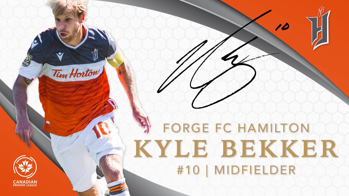 ForgeFCHamilton's tweet photo. BREAKING: Forge FC Captain &amp; 2020 @CPLsoccer Player of the Year, Kyle Bekker, is returning to Hamilton!

🗞| https://t.co/JXSPTBMi2H

#ForgeFC | #CanPL https://t.co/bs1CayLGJH