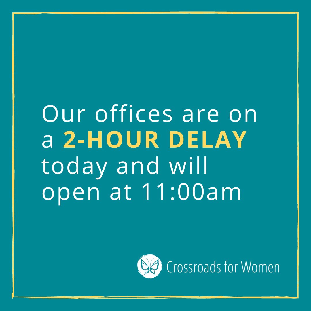 2-HOUR DELAY: Our offices are on a 2-hour delay this morning due to the inclement weather. We will open at 11:00am.