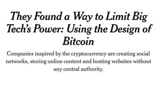 LBRYcom's tweet photo. The New York Times top tech story today is about LBRY

https://t.co/0igqmkoyvP

(archive: https://t.co/qV839K7L6o)

More comments 👇 https://t.co/qDdnCnqOeq