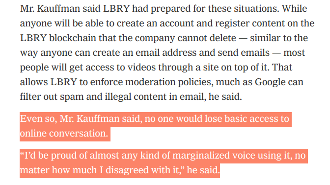 LBRYcom's tweet photo. The New York Times top tech story today is about LBRY

https://t.co/0igqmkoyvP

(archive: https://t.co/qV839K7L6o)

More comments 👇 https://t.co/qDdnCnqOeq