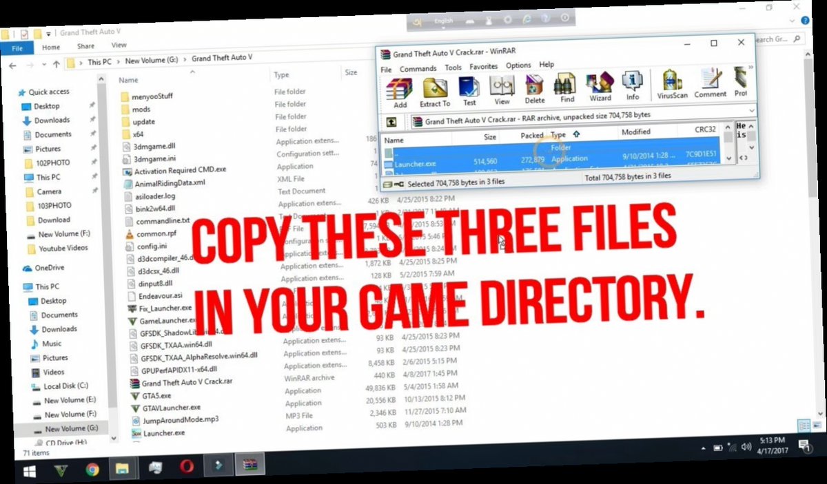 How to install Gta V, Crack File