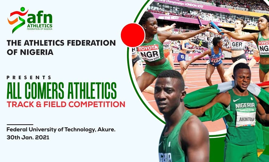 Glitzsport1's tweet photo. 🚨
Federal University of Technology, Akure (FUTA) gets set to host the All Comers Meet scheduled for Jan 30th, 2021.
This will be the first athletics competition to be held in Nigeria this year.
More details soon.....
#athletics #trackevent
#unisport https://t.co/V01dWX07qW