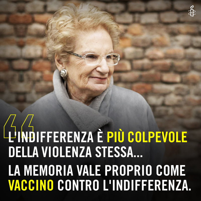 Oggi #27gennaio è la giornata della memoria. Le parole di Liliana Segre ci ricordano il nostro impegno quotidiano contro l'odio e l'indifferenza #giornatadellamemoria
