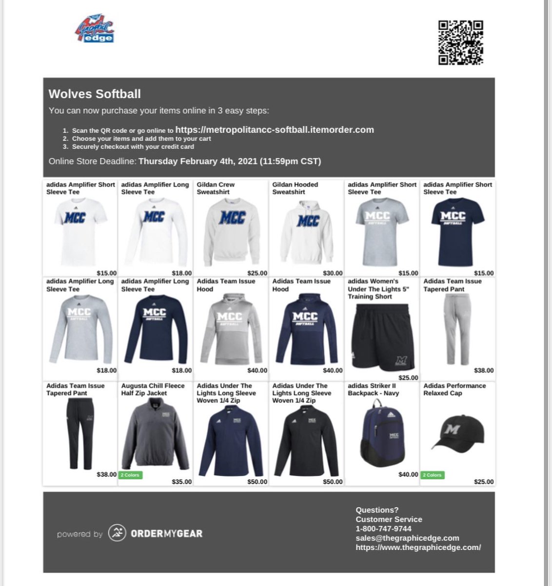 MCCKC_Athletics's tweet image. Spirit Wear Store is back up!! Get your Wolves Softball gear🥎💙🐺metropolitancc-softball.itemorder.com
Store closes February 4th 2021 @ 11:59pm
#wolvessoftball #supportthewolfpack