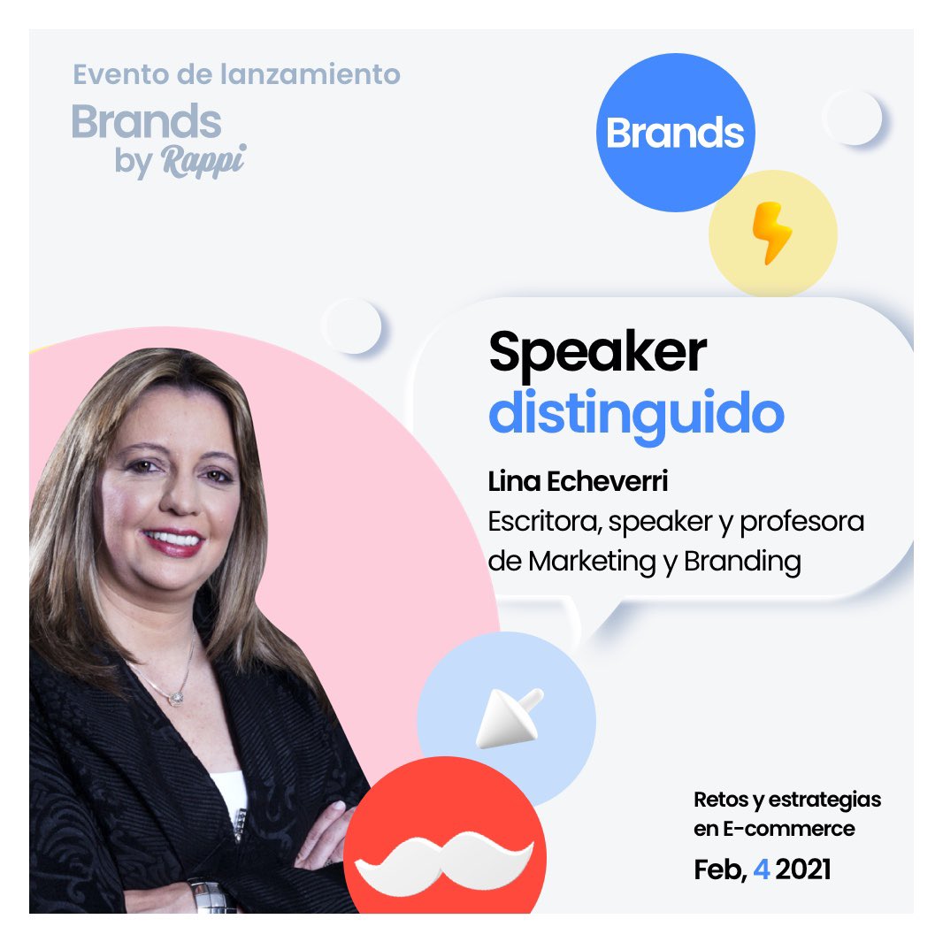 LinaEcheverri's tweet photo. Agradecimiento a @RappiColombia por la invitación al lanzamiento de Brands by Rappi el próximo 4 de febrero 
👉🏻 https://t.co/XvCQWZkUeH https://t.co/gJsfZA3Rz3